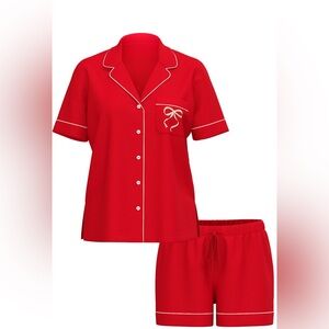 💘💌❤️Red BOW 🎀 pajama short set • modal soft • VALENTINES red Perfect Gift 💝 💌